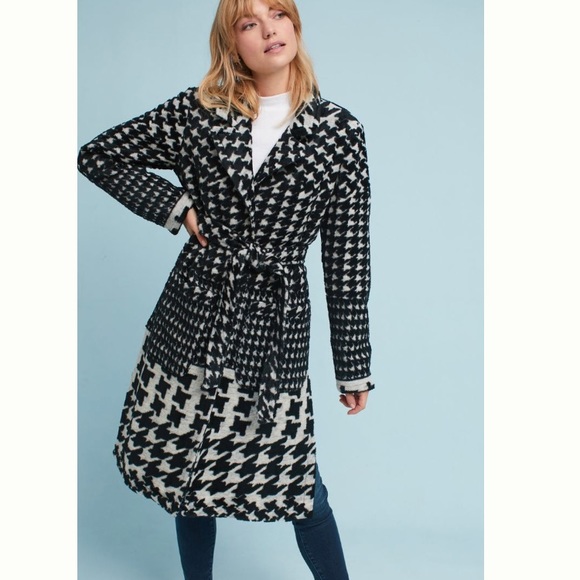 NWT Anthropologie Houndstooth Coat, XS, S, XL - Picture 4 of 9